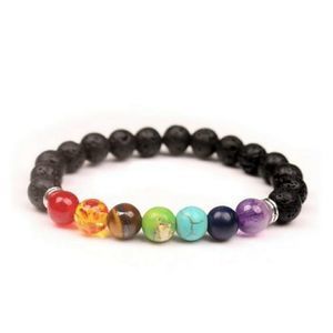 Chakra Lava Stone Bracelet New In Package